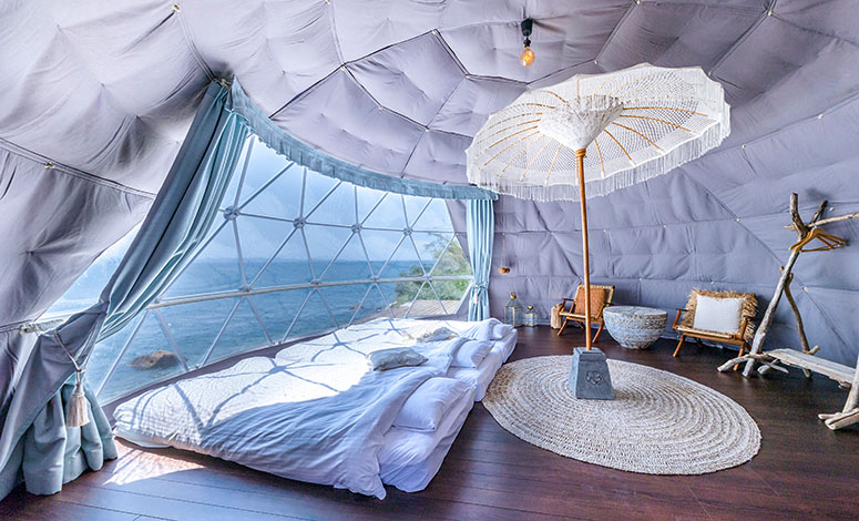 dome-shaped tent